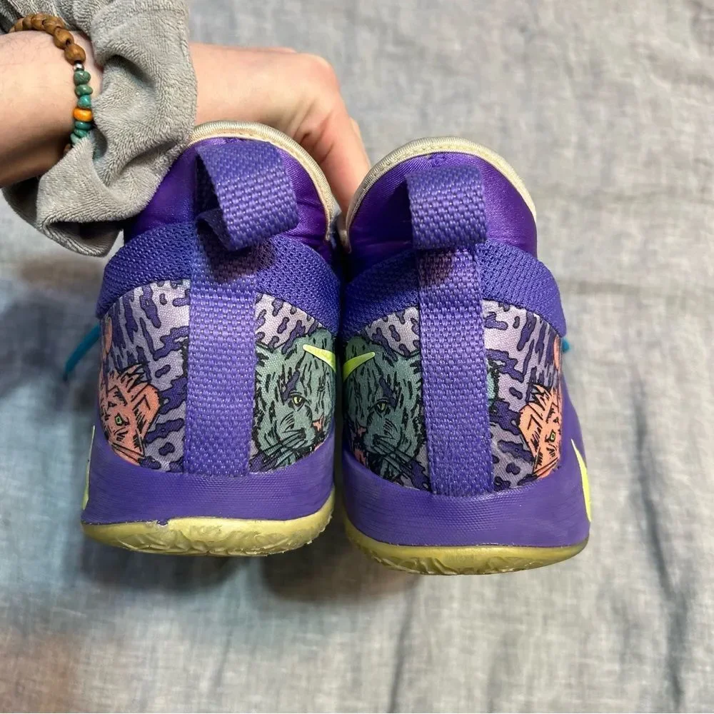 Nike Zoom PG2 Mamba Mentality Purple Venom Athletic Sneakers Size 13 Basketball